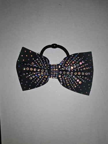 Sparkle Bow Bobble - Black/Mint