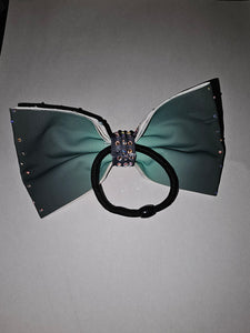 Sparkle Bow Bobble - Black/Mint