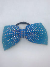 Load image into Gallery viewer, Sparkle hair bow bobble - Jessica Aqua